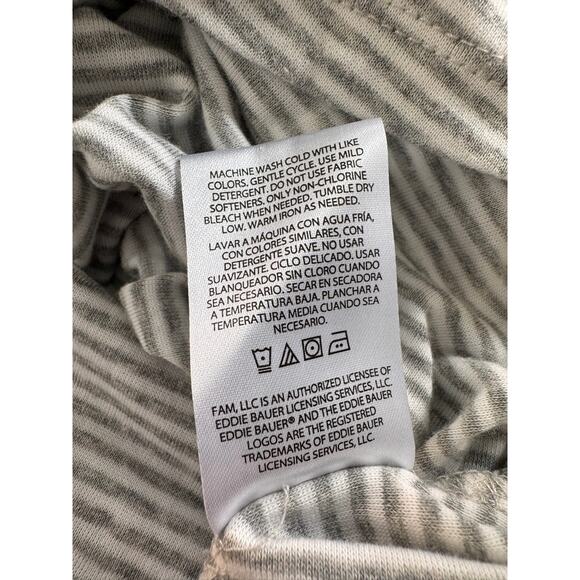 Eddie Bauer Womens XL Gray Stripe Long Sleeve Tshirt Cotton Modal Spandex - Picture 6 of 8